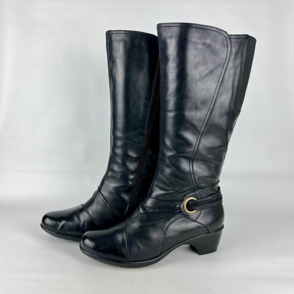 Clarks Black Heeled Boots - Picture 3 of 16